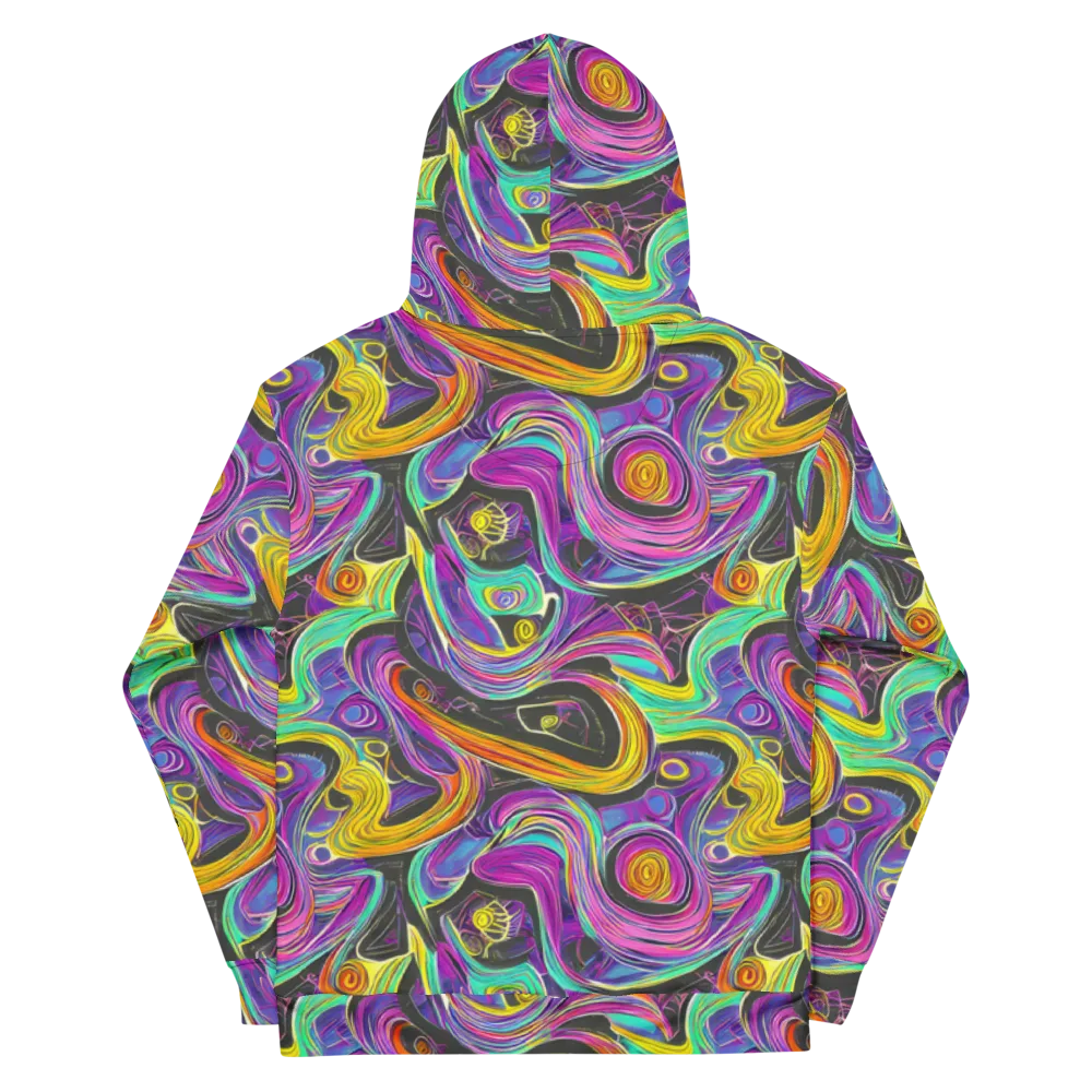 Sonic Spiral on Cotton Hoodie — Back