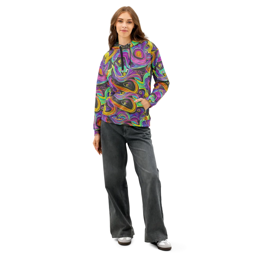 Sonic Spiral on Cotton Hoodie — Front