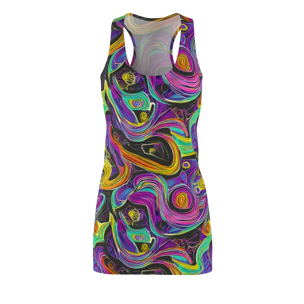Sonic Spiral on Racerback Dress — Front