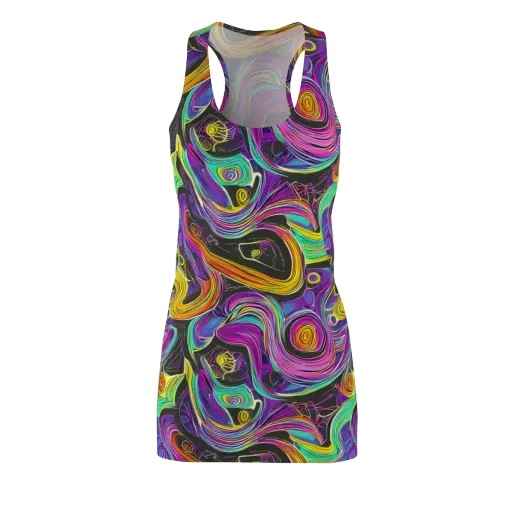 Sonic Spiral on a Racerback Dress