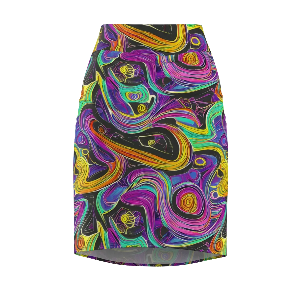 Sonic Spiral on Pencil Skirt — Front