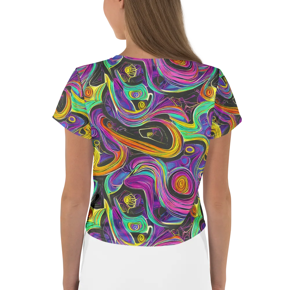 Sonic Spiral on Crop Tee — Back