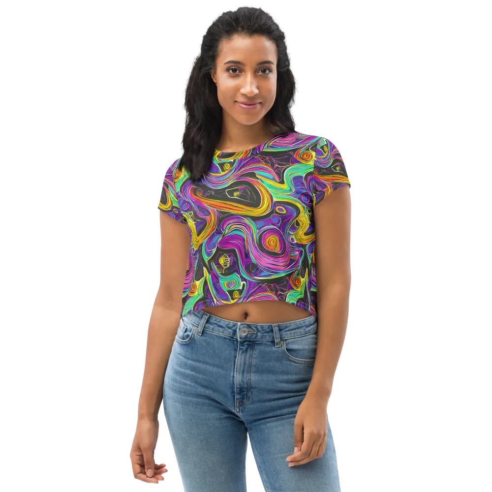 Sonic Spiral on Crop Tee — Front