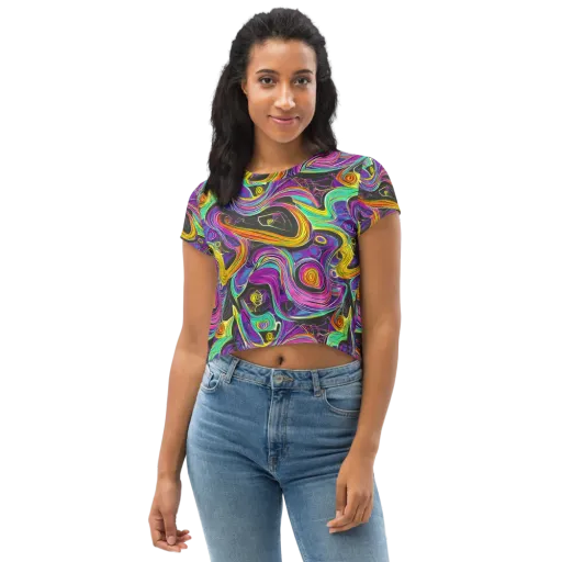 Sonic Spiral on a Crop Tee