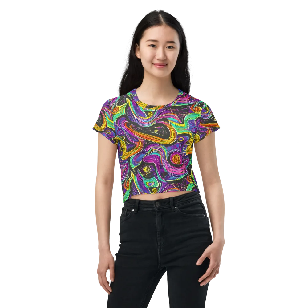 Sonic Spiral on Crop Tee — Front
