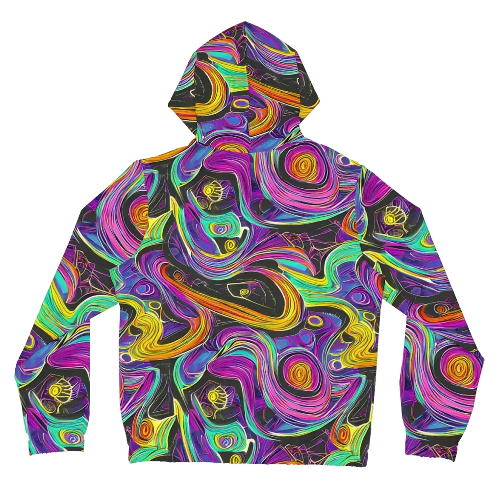 Sonic Spiral on Women's Full-Zip Hoodie — Back