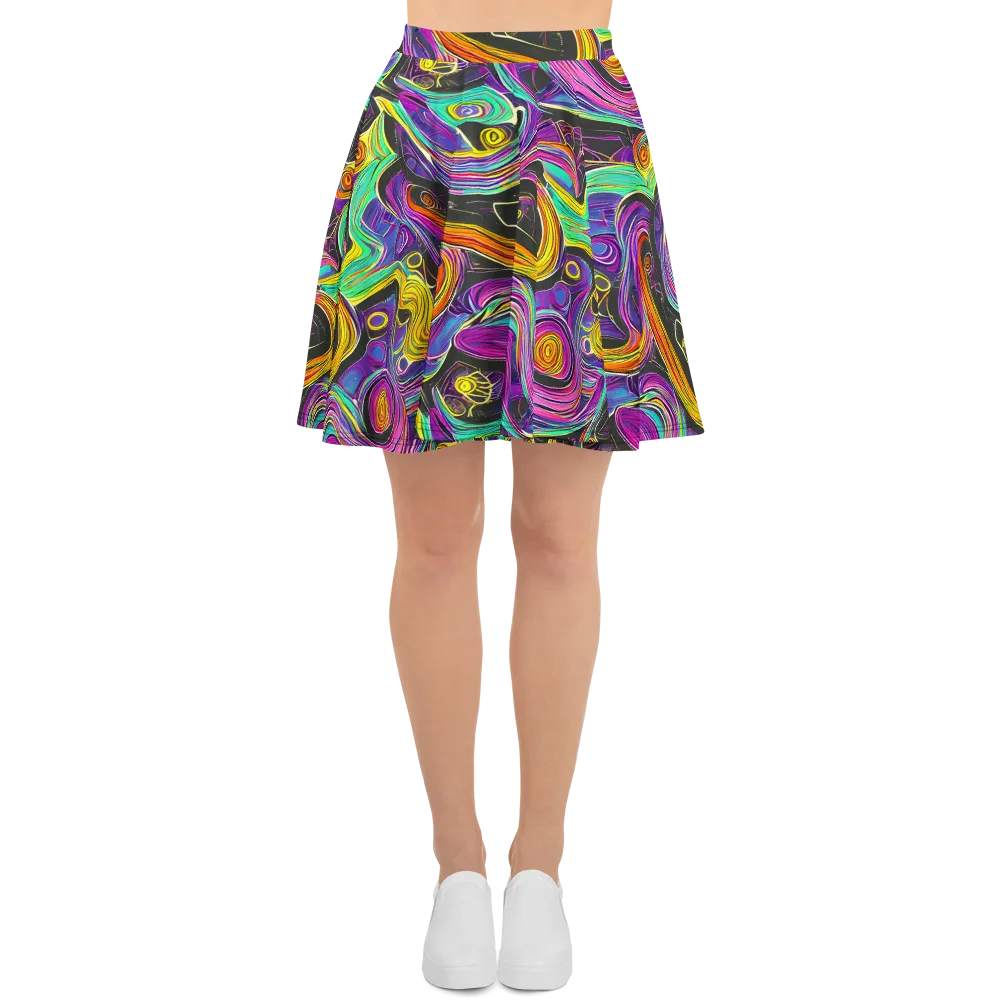 Sonic Spiral on Skater Skirt — Front