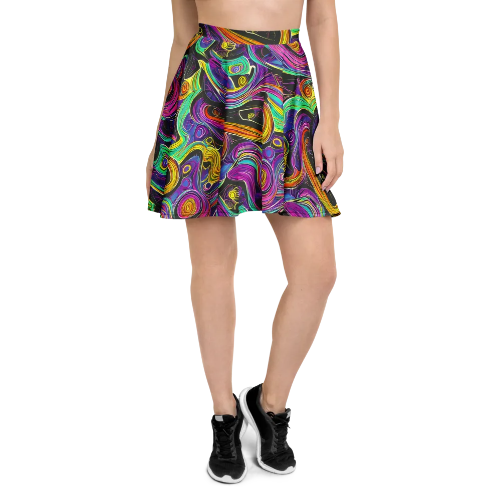 Sonic Spiral on Skater Skirt — Front