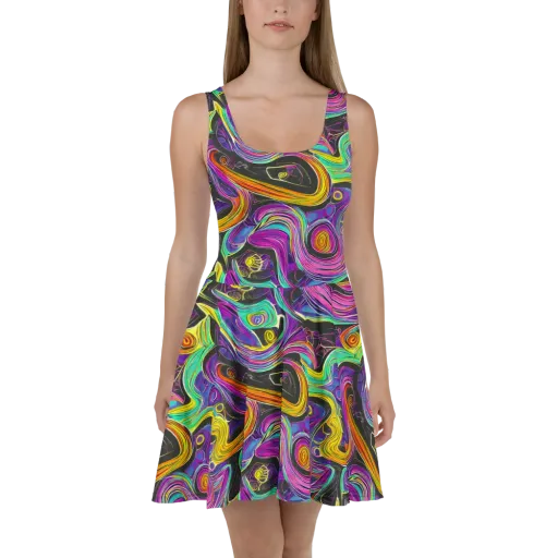 Sonic Spiral on a Skater Dress