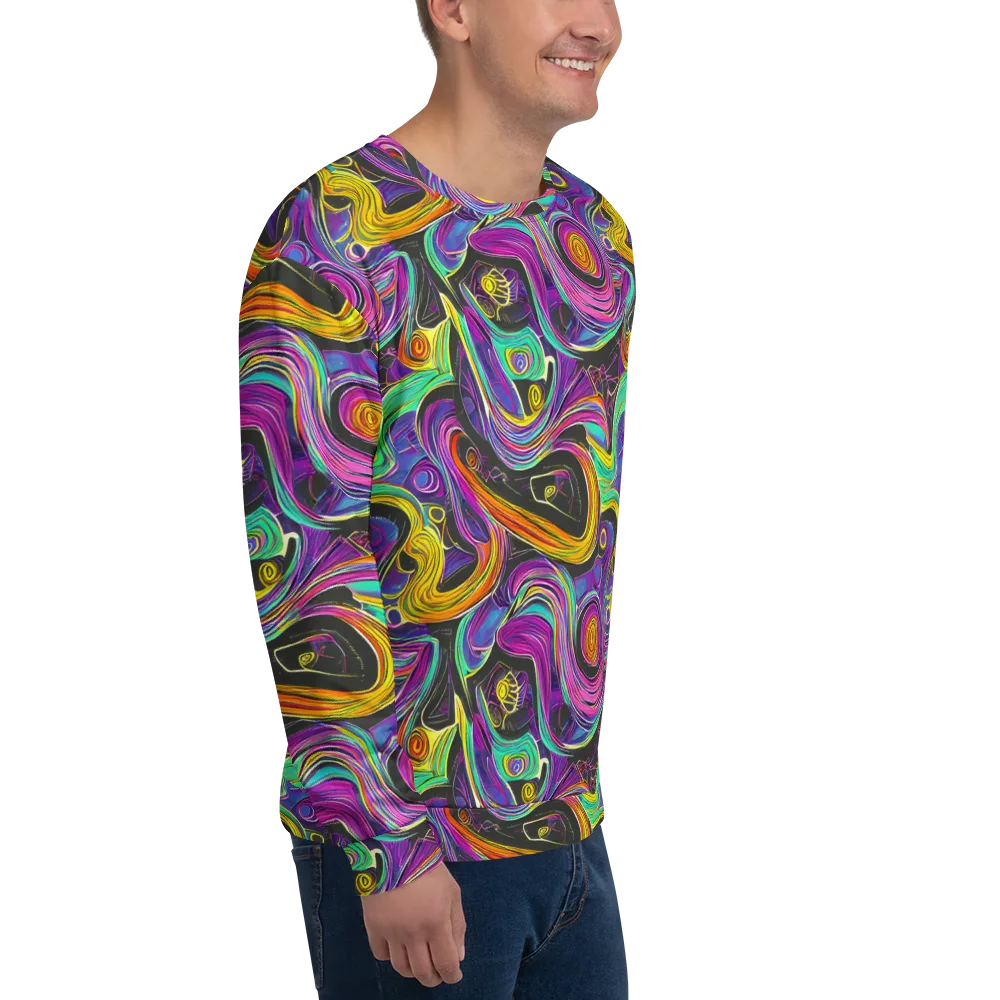 Sonic Spiral on Sweatshirt — Right Front