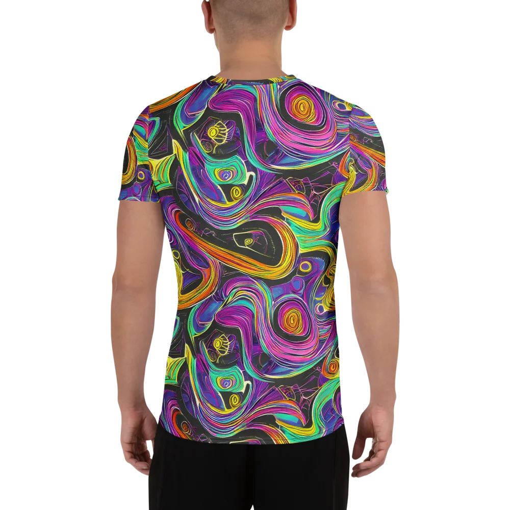 Sonic Spiral on Men's Athletic T-Shirt — Back