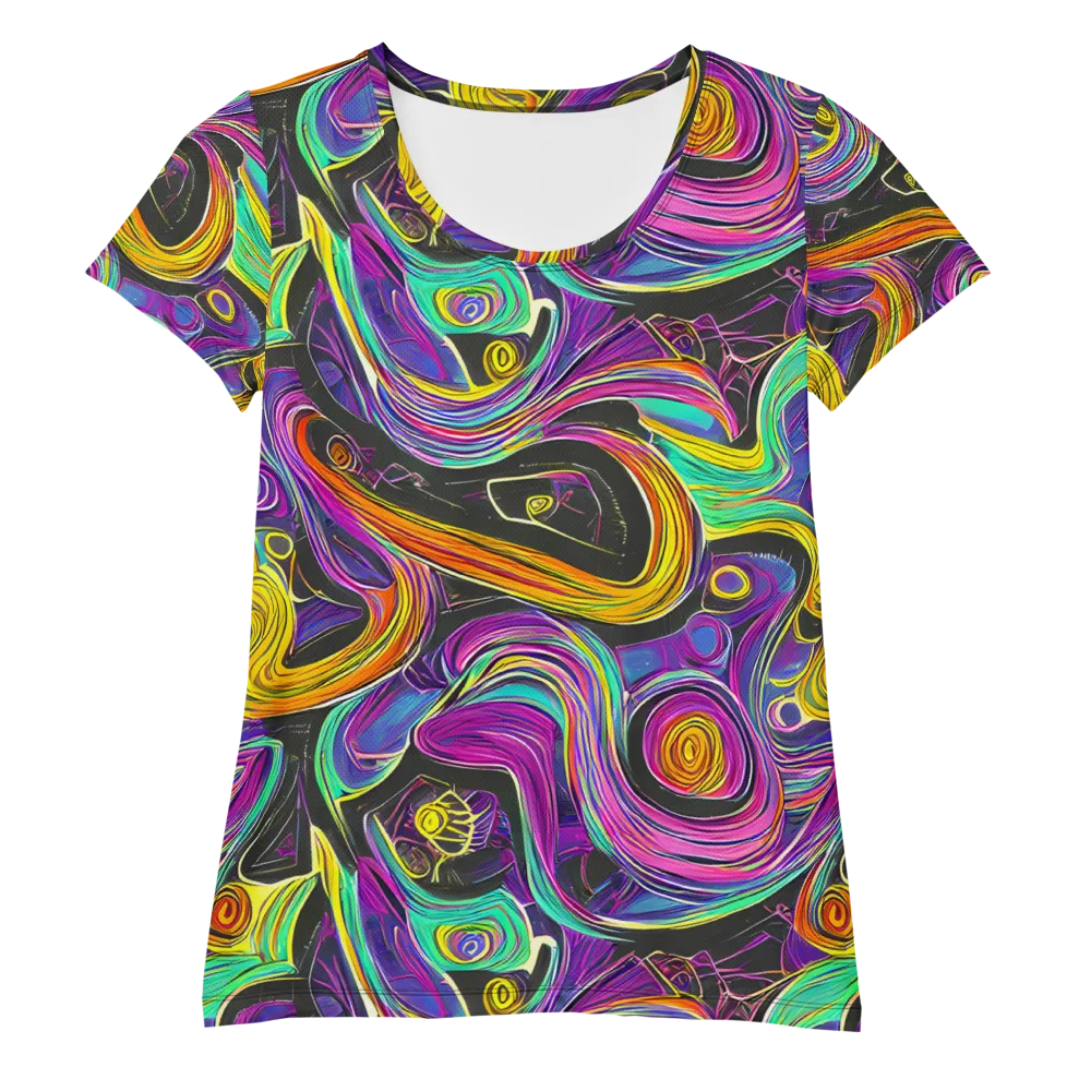 Sonic Spiral on Women's Athletic T-Shirt — Front