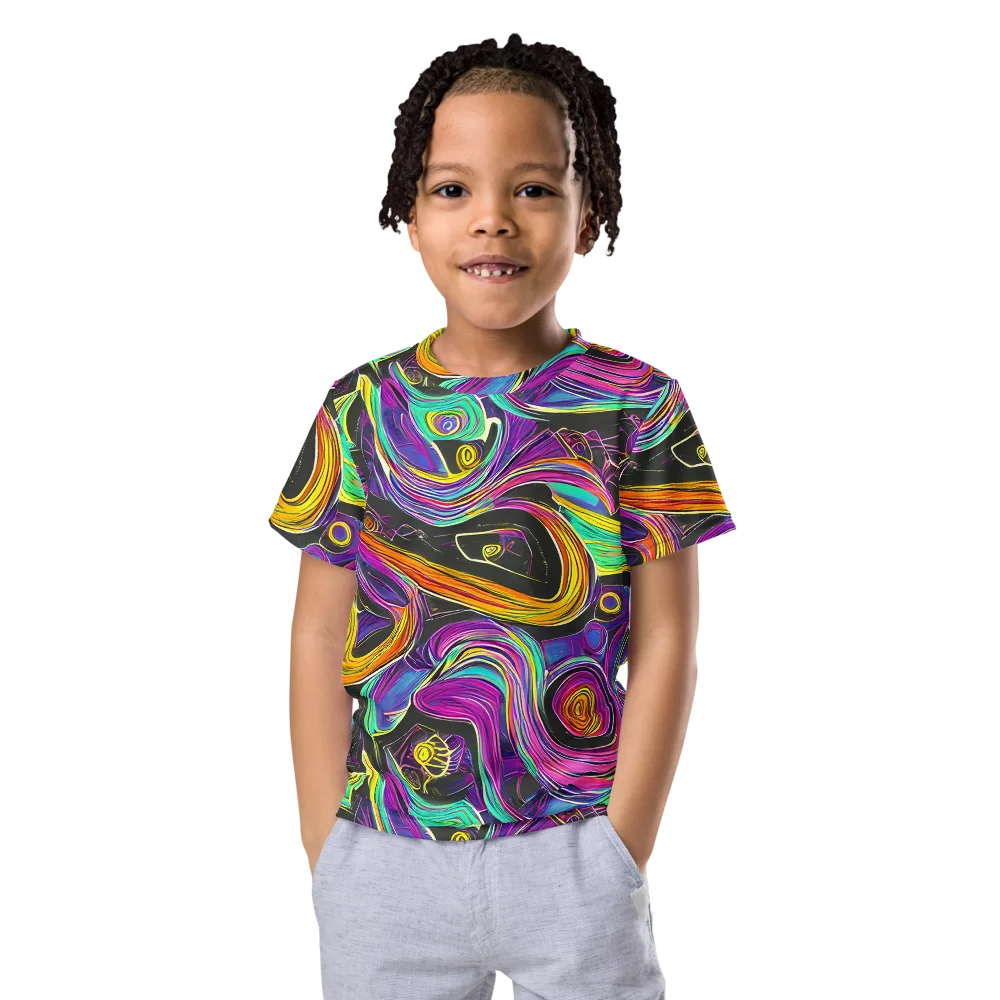 Sonic Spiral on Kids Crew Neck T-Shirt — Front