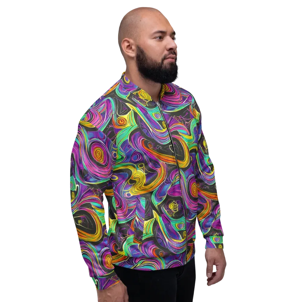 Sonic Spiral on Bomber Jacket — Right