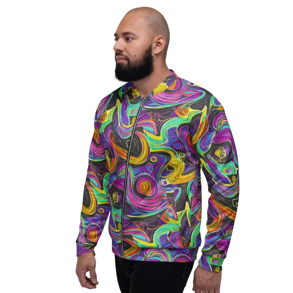 Sonic Spiral on Bomber Jacket — Left