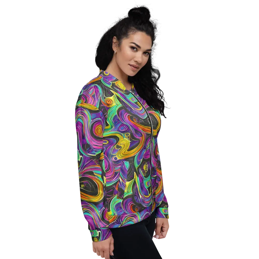 Sonic Spiral on Bomber Jacket — Right