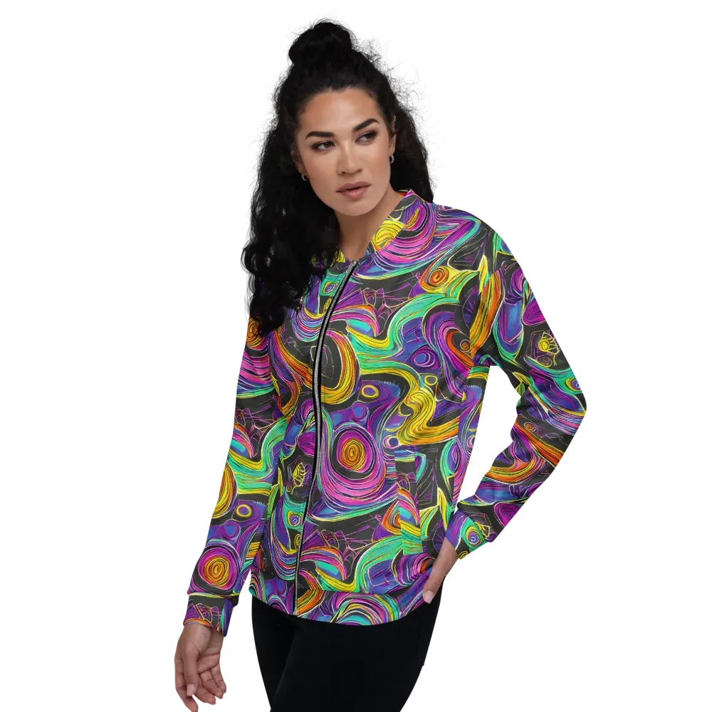 Sonic Spiral on Bomber Jacket — Left