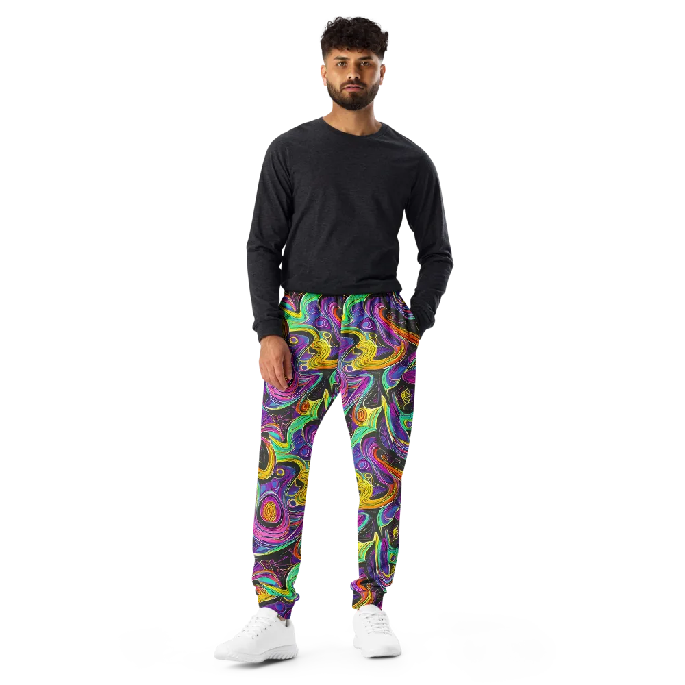 Sonic Spiral on Men's Joggers — Front