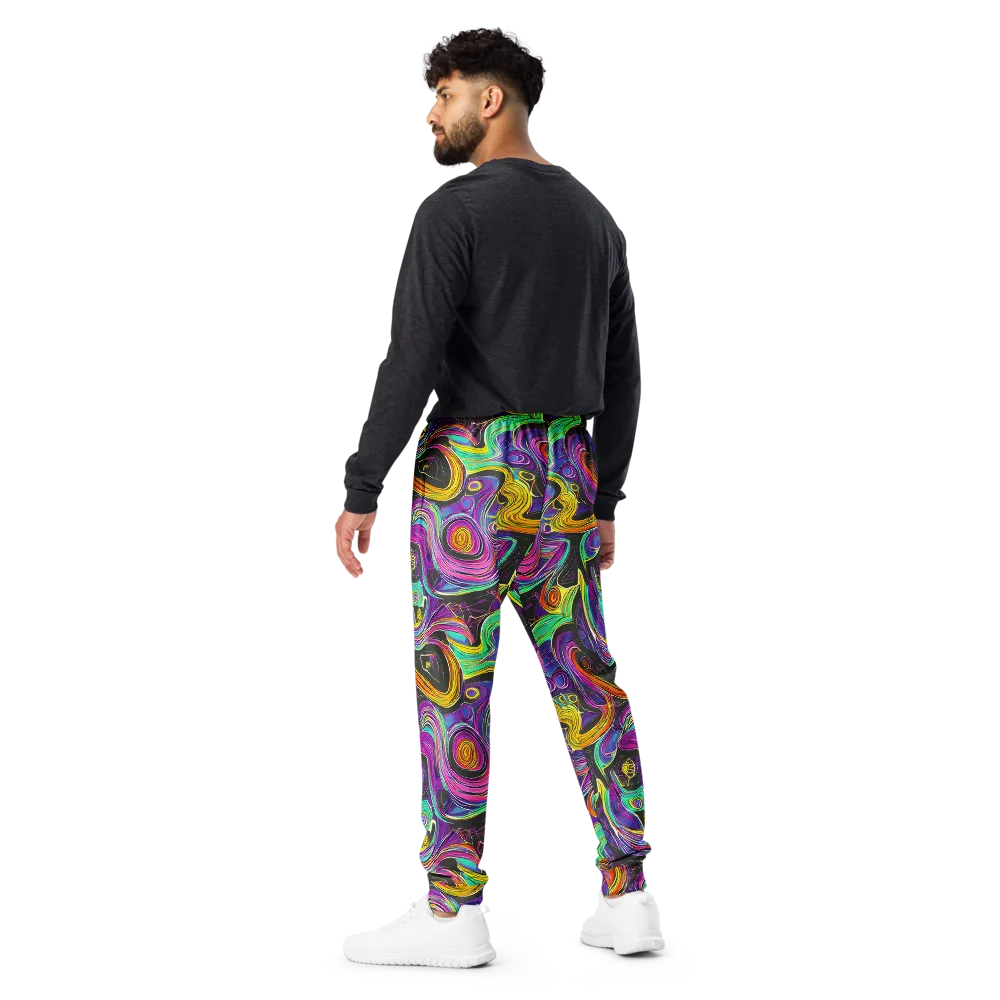 Sonic Spiral on Men's Joggers — Back