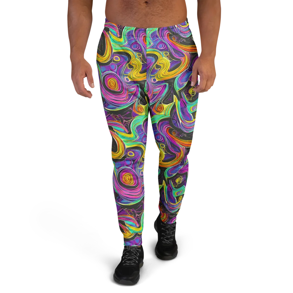 Sonic Spiral on Men's Joggers — Front