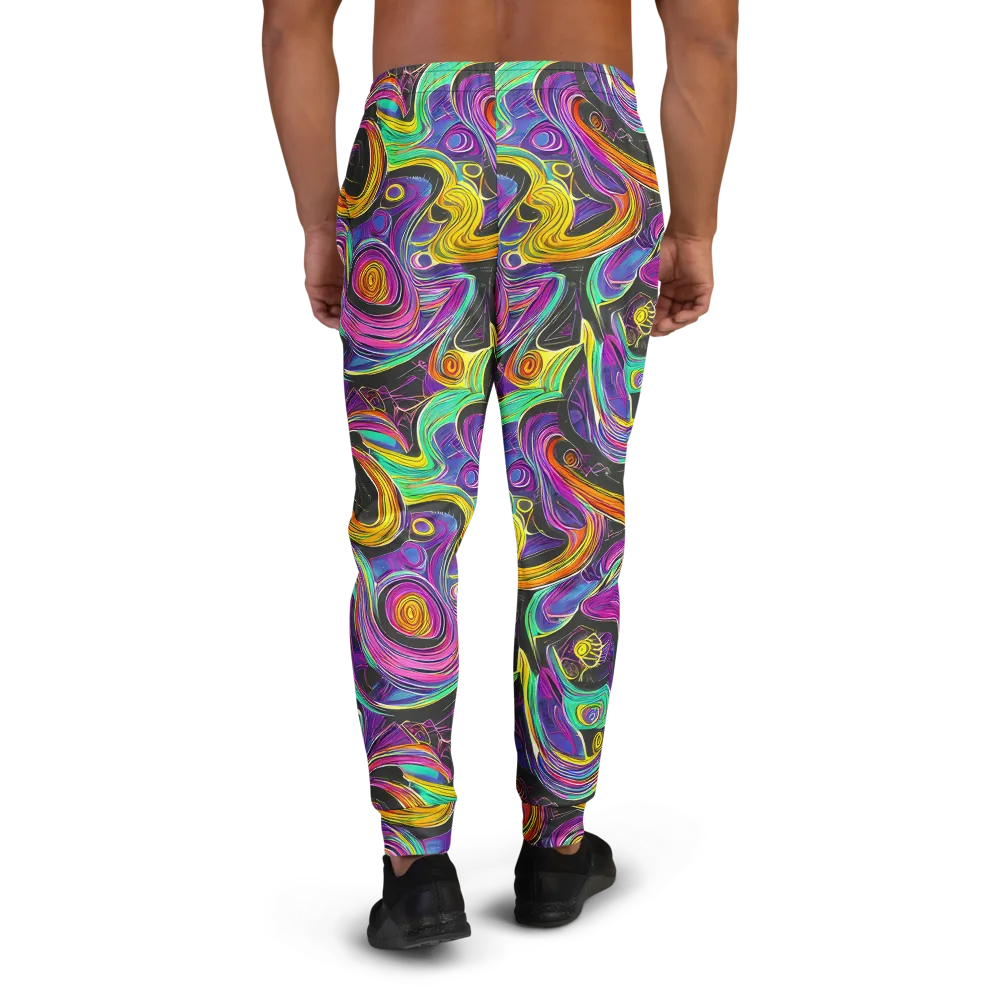 Sonic Spiral on Men's Joggers — Back