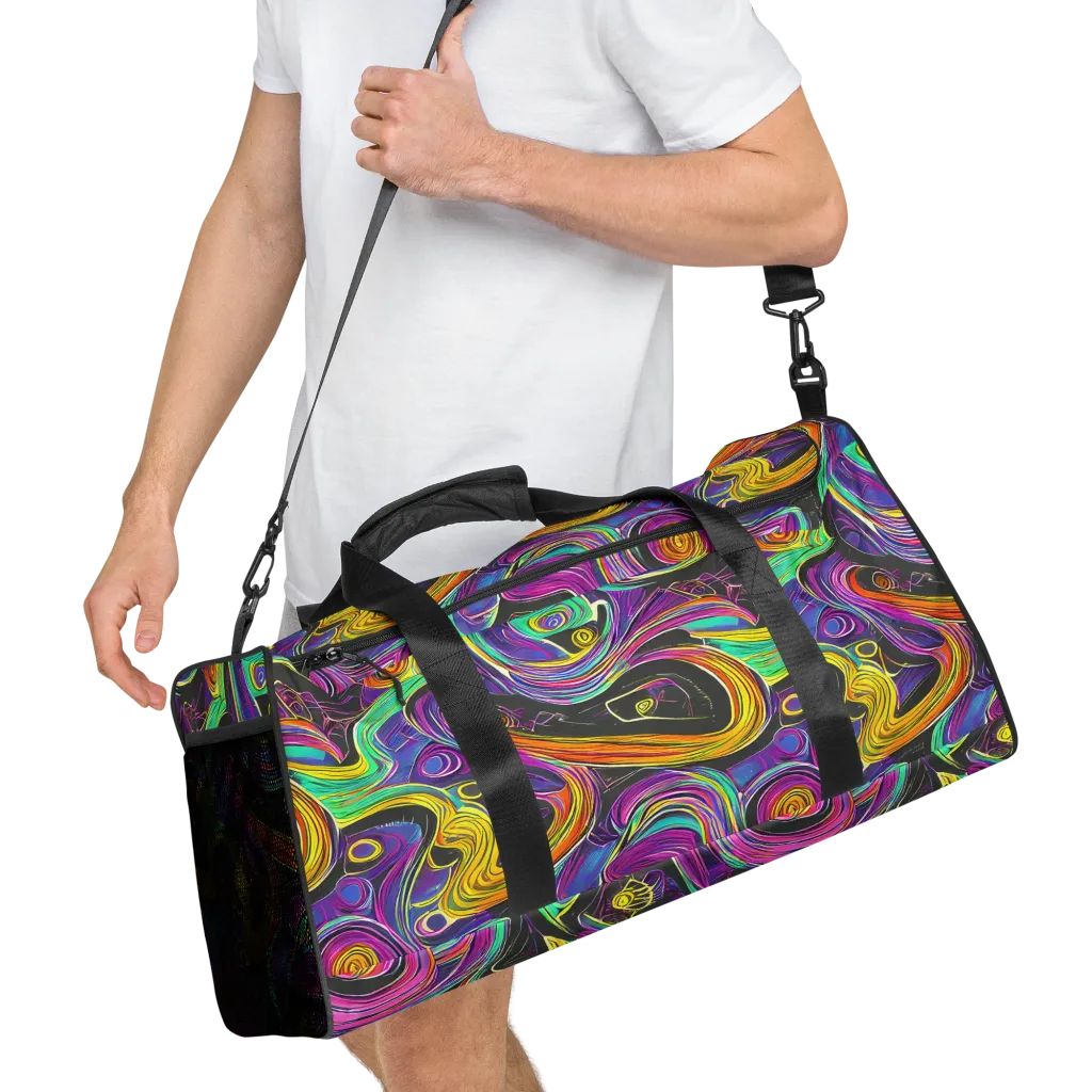 Sonic Spiral on Duffle Bag — Right Front