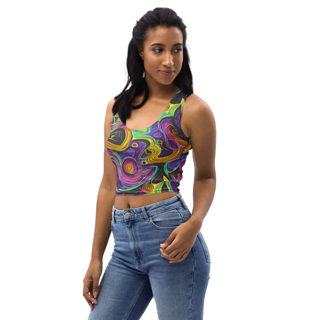 Sonic Spiral on Crop Top — Left Front