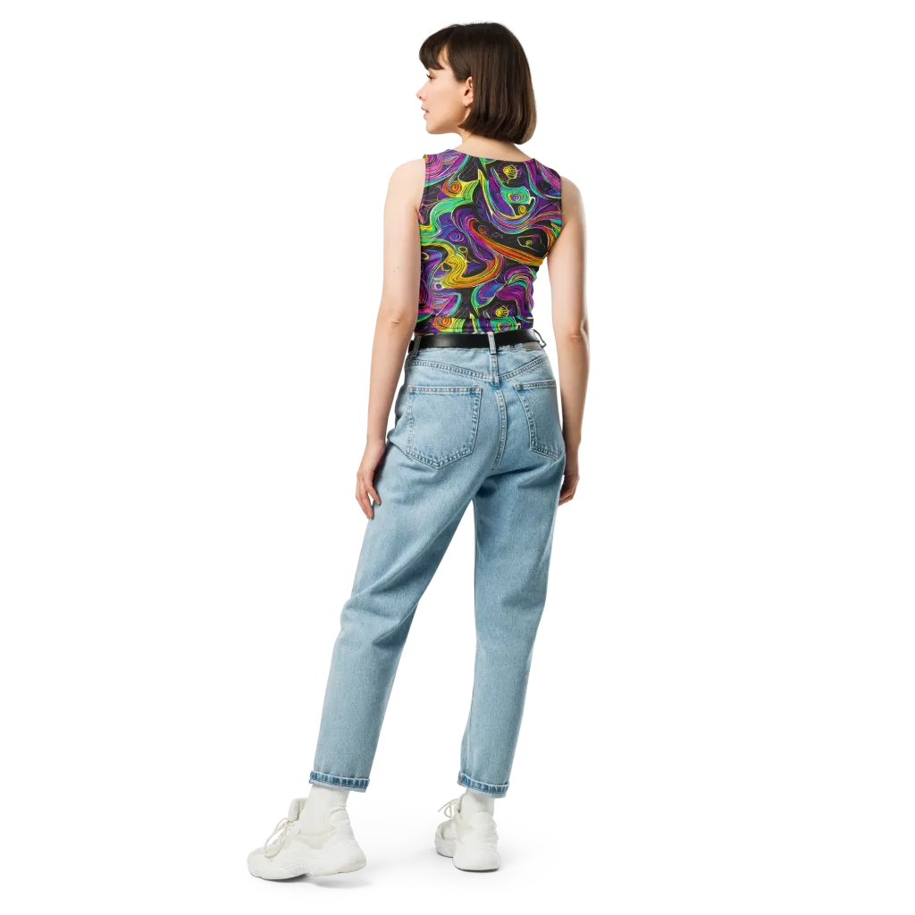 Sonic Spiral on Crop Top — Back
