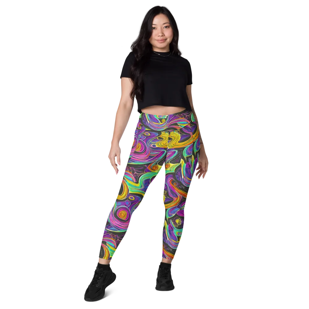 Sonic Spiral on Leggings with Pockets — Front