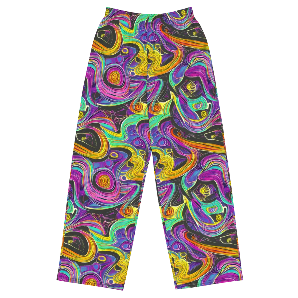 Sonic Spiral on Wide-Leg Pants — Front
