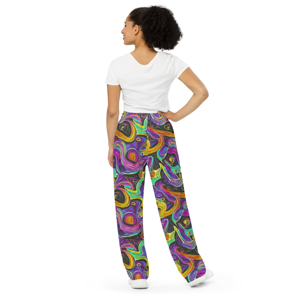 Sonic Spiral on Wide-Leg Pants — Back