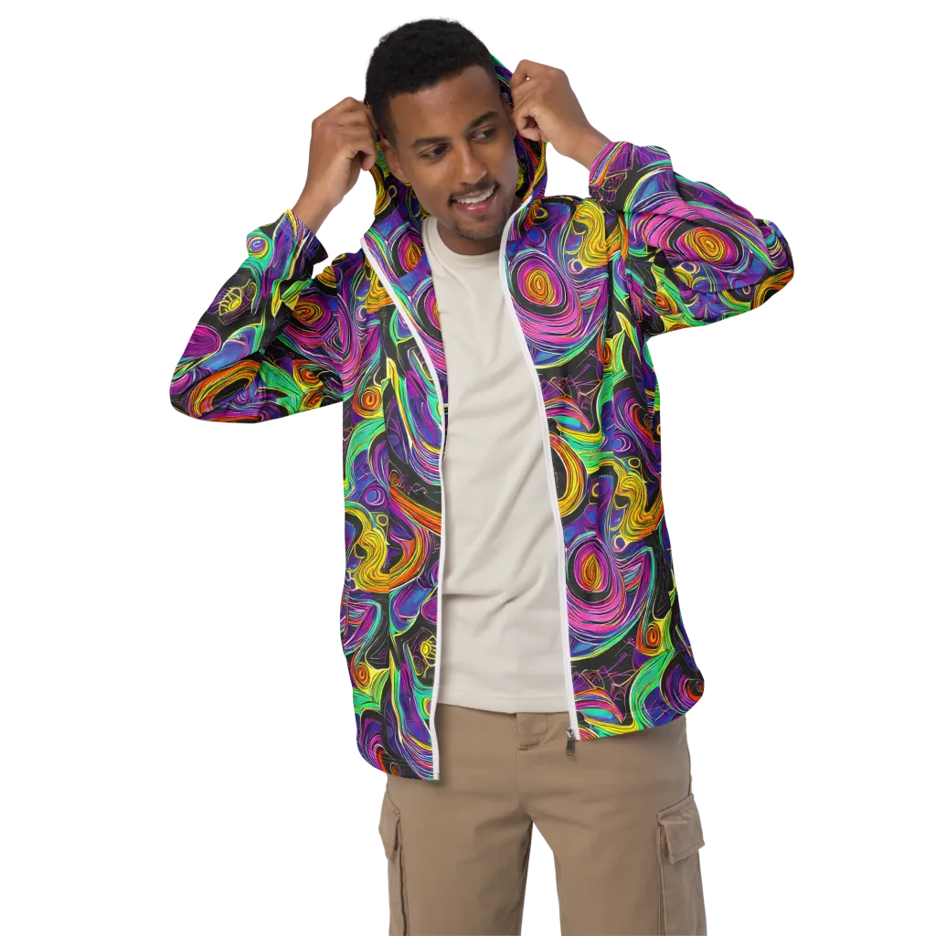 Sonic Spiral on Men's Windbreaker — Front