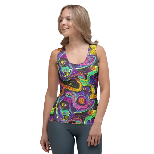 Sonic Spiral on a Women's Tank Top