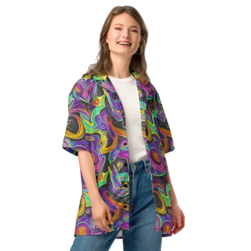 Sonic Spiral on a Button Shirt