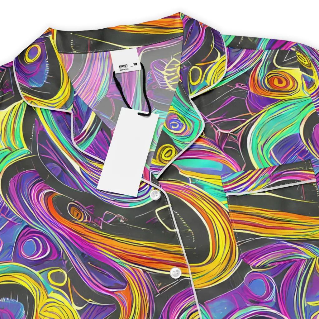 Sonic Spiral on Women's Short Sleeve Pajama Top — Product details