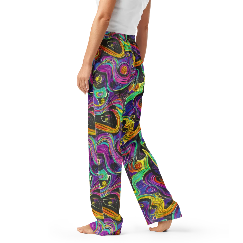 Sonic Spiral on Women's Pajama Pants — Left