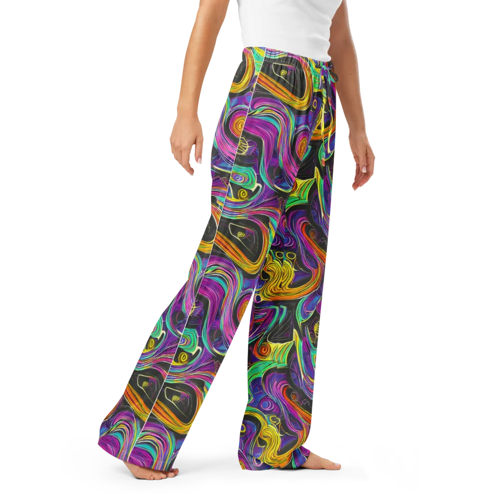 Sonic Spiral on Women's Pajama Pants — Right Front