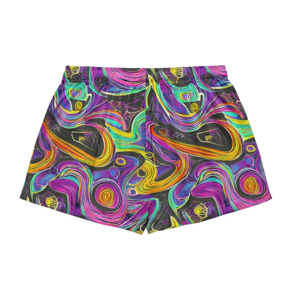 Sonic Spiral on Women's Pajama Shorts — Back