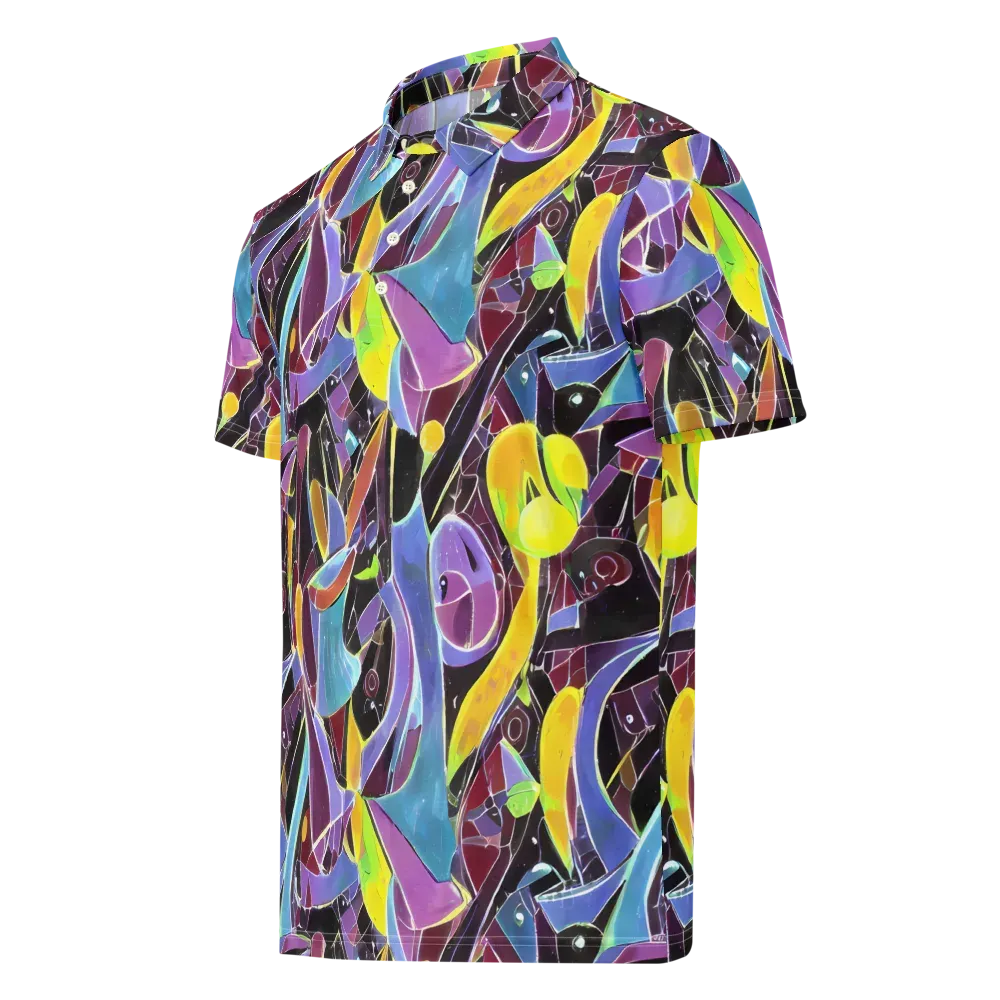 Spectrum Circuit on Men's Slim Fit Polo Shirt — Left Front