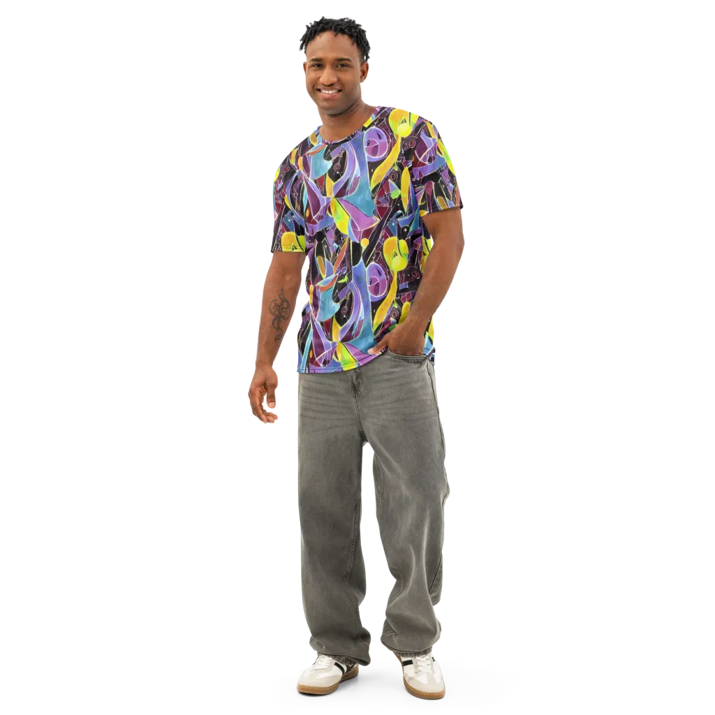 Spectrum Circuit on Men's Cotton Crew Neck T-Shirt — Front