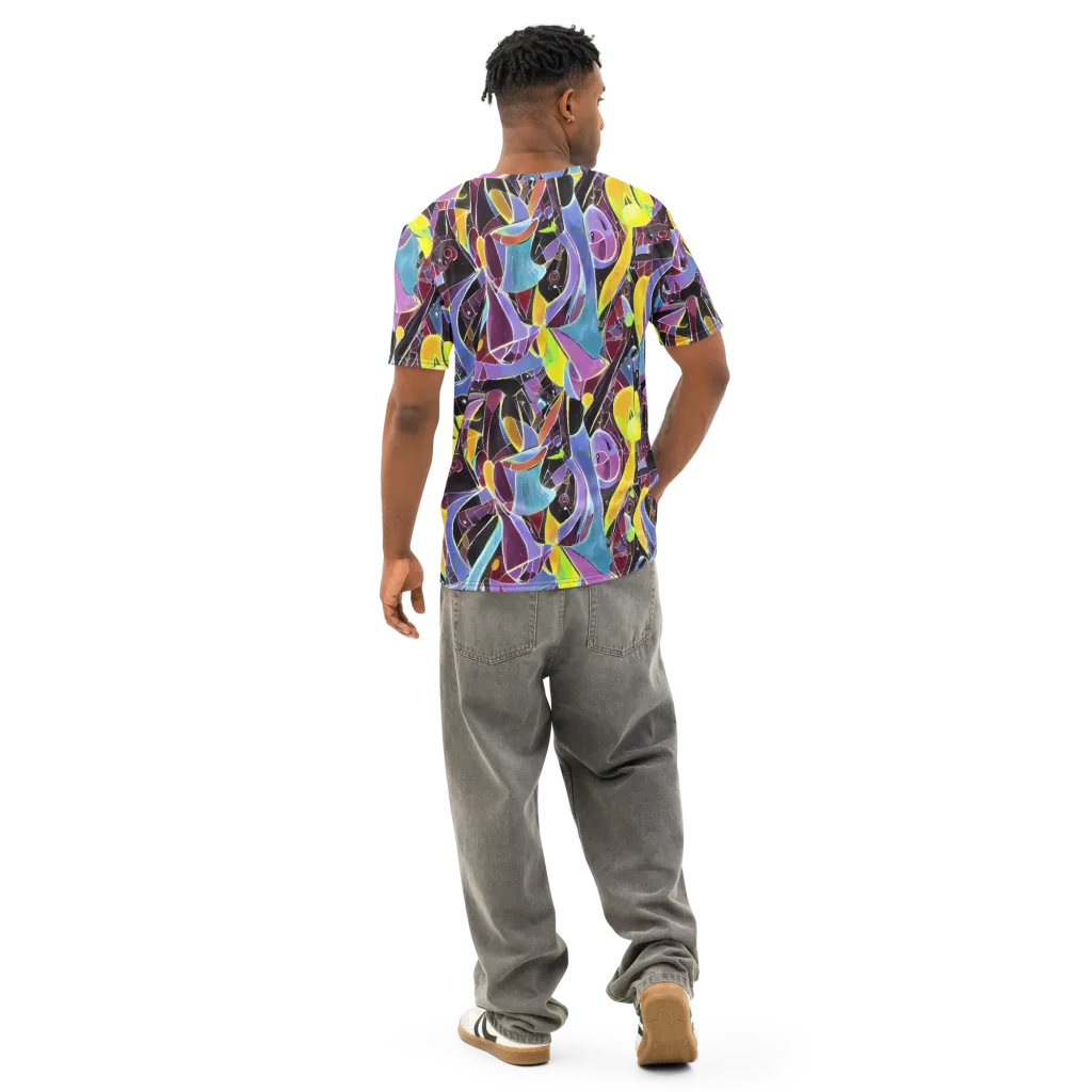 Spectrum Circuit on Men's Cotton Crew Neck T-Shirt — Back