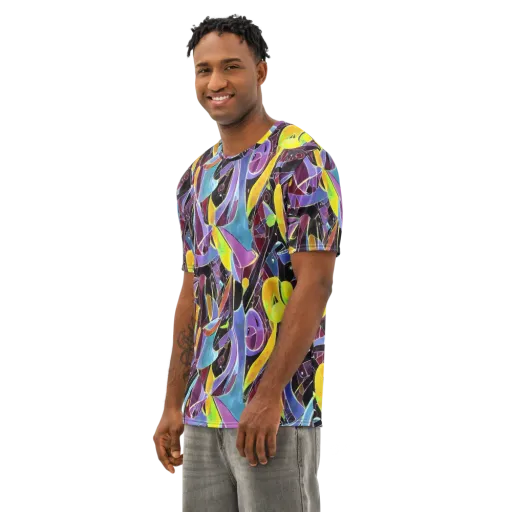 Spectrum Circuit on a Men's Cotton Crew Neck T-Shirt