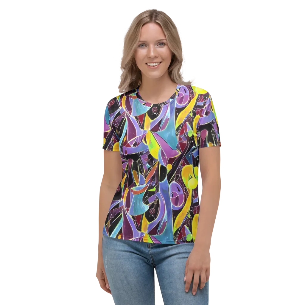 Spectrum Circuit on Women's Crew Neck T-Shirt — Front