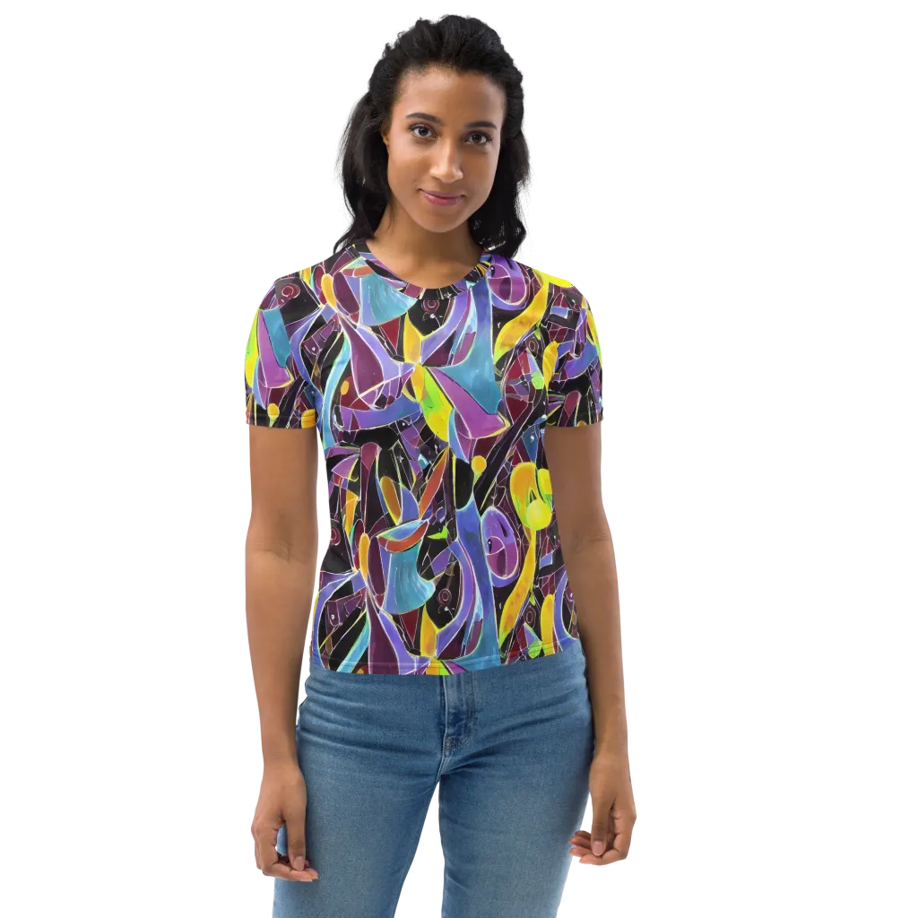 Spectrum Circuit on Women's Crew Neck T-Shirt — Front