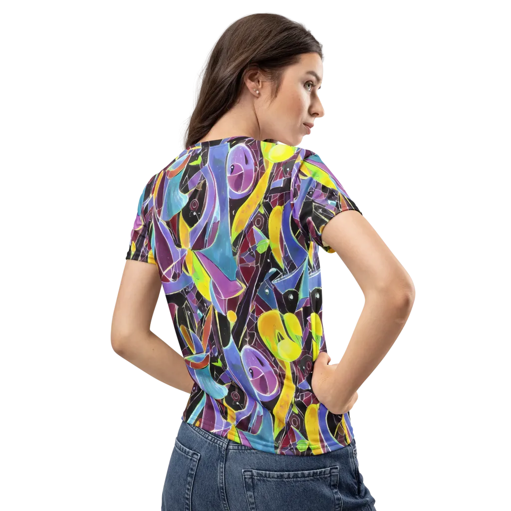 Spectrum Circuit on Women's Crew Neck T-Shirt — Back