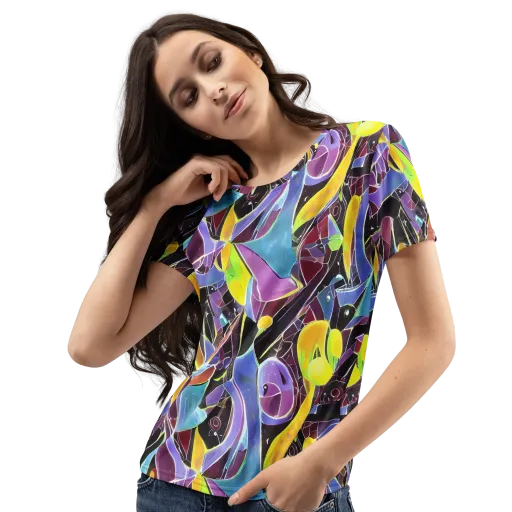 Spectrum Circuit on a Women's Crew Neck T-Shirt