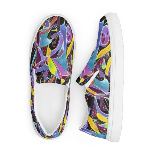 Spectrum Circuit on a Men's Slip-On Canvas Shoes