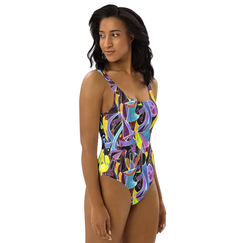 Spectrum Circuit on One-Piece Swimsuit — Right