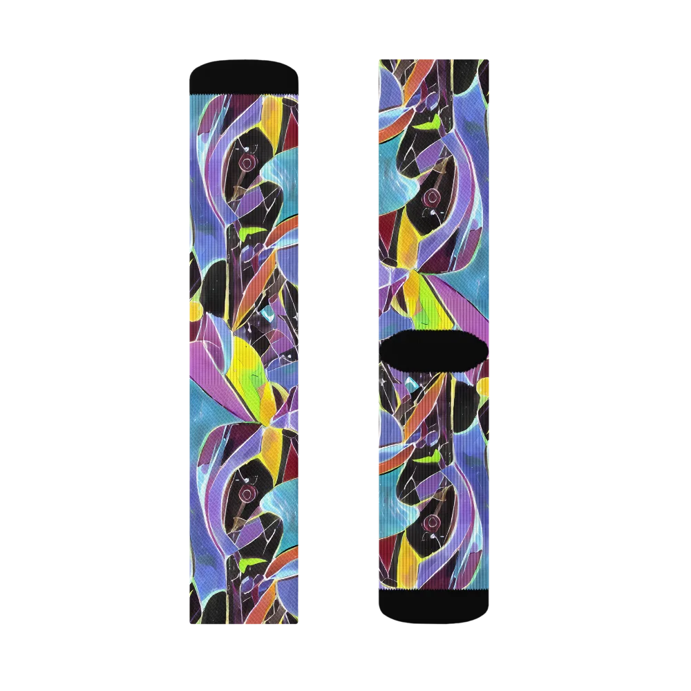 Spectrum Circuit on Socks — Right Sock