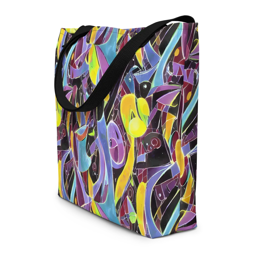 Spectrum Circuit on Large Tote Bag W/ Pocket — Front